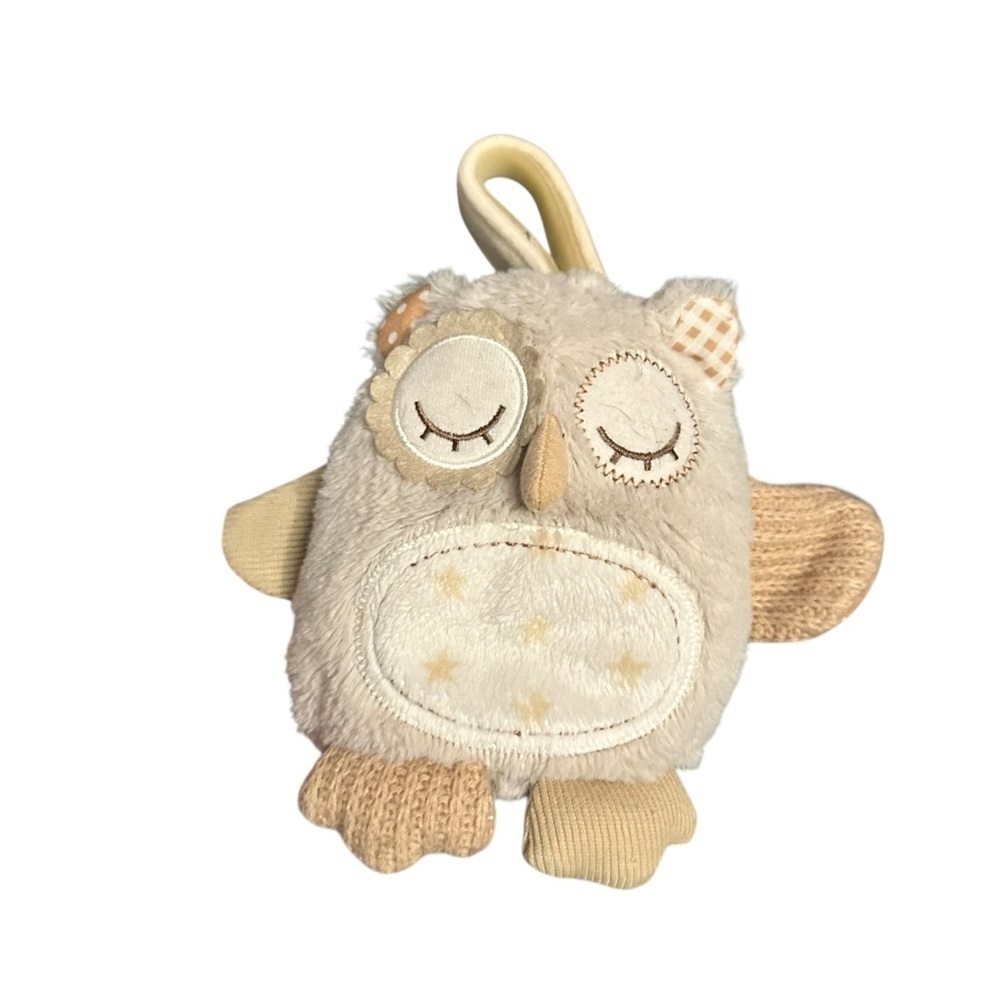 Cloud B Plush Owl with Beige and Cream Hues Sound Machine